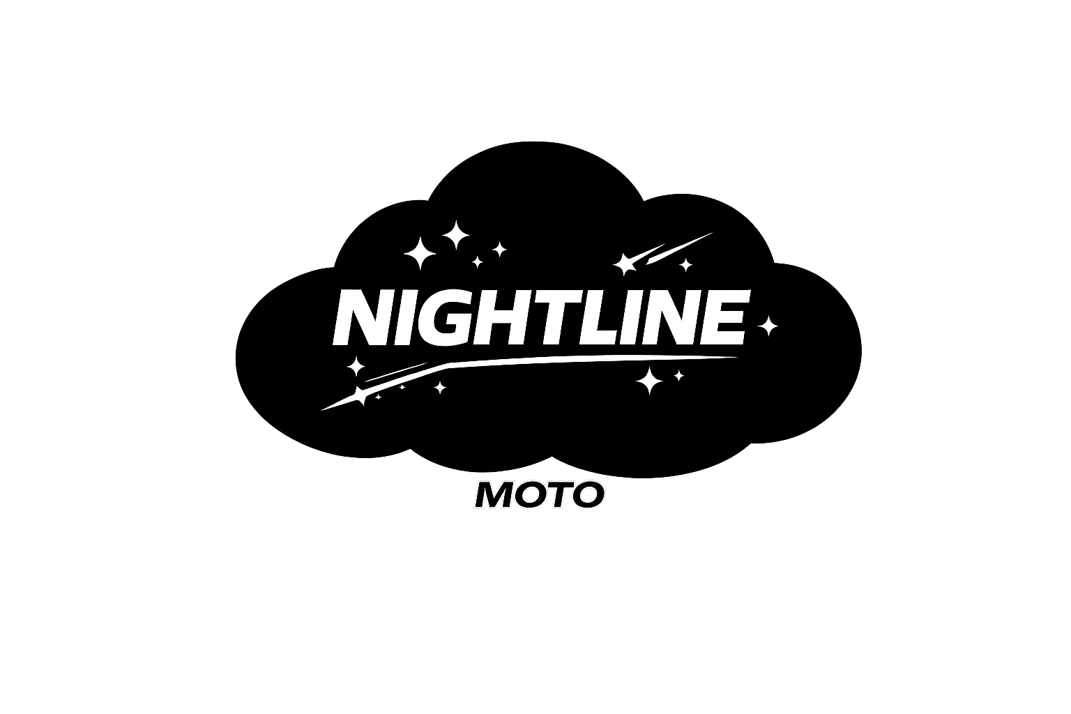 NightLine Stickers Black & Blue Sparkle (2 pack)